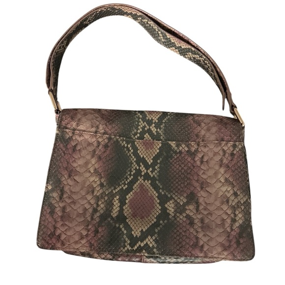 Ted Baker London Brown pink Leather Shoulder Bag with Classic Snakeskin design - Picture 3 of 17